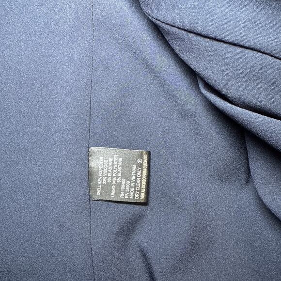 Antonio Melani Womens 8 Navy Blue 1 Button Layered Business Career Blazer EUC - Picture 9 of 15